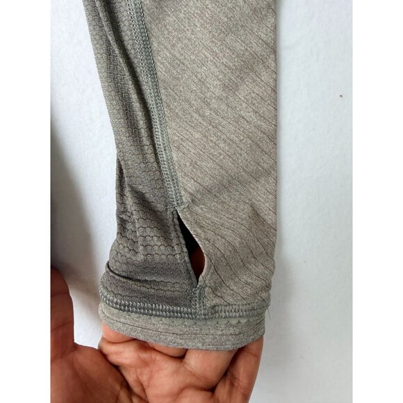 Lululemon Gray Long Sleeve Crew Neck Top Size 4 Lightweight Mesh Back Panels - Picture 10 of 13